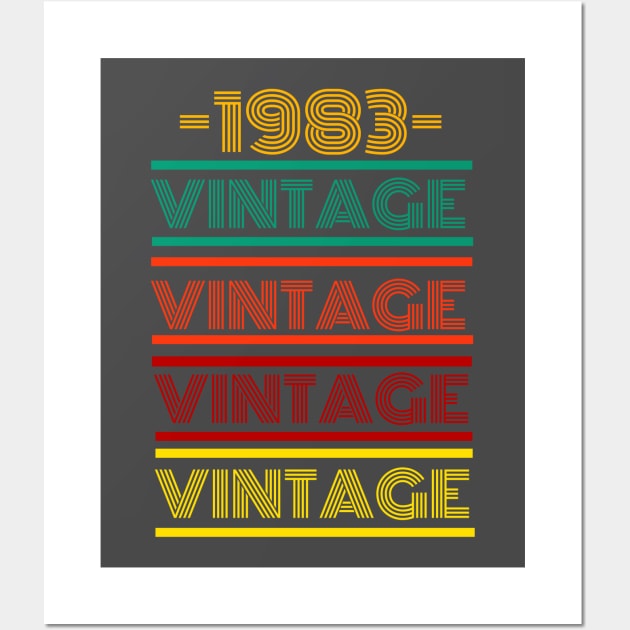 1983 Vintage Retro Colorful Design Wall Art by docferds